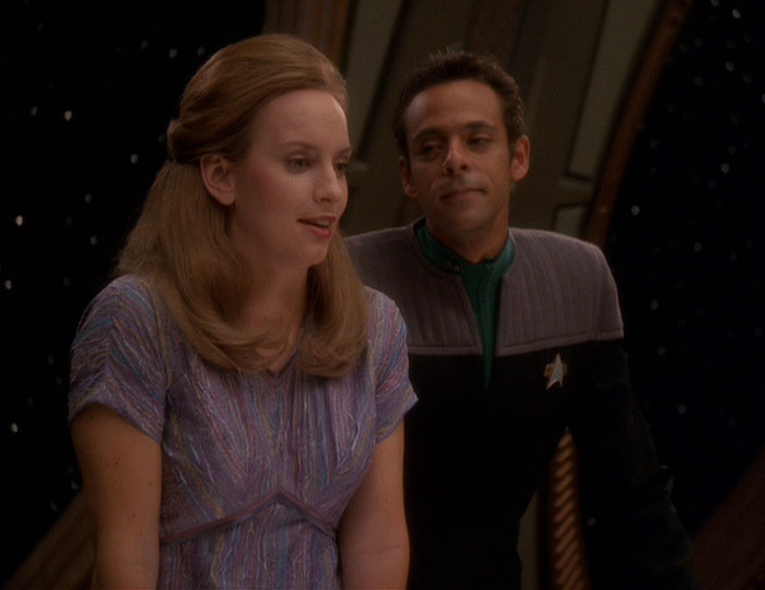 Dr. Bashir looks adoringly at Sarina