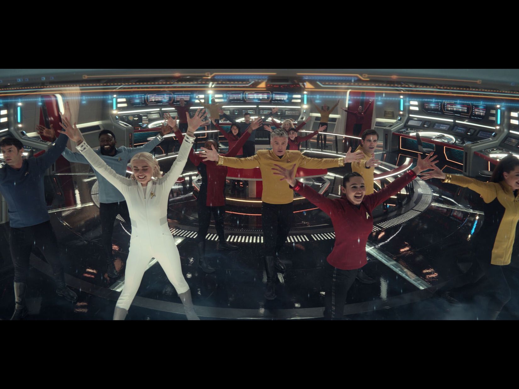 The Enterprise crew does the big dance number
