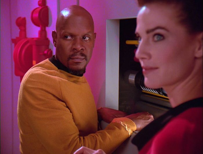 Sisko and Dax on the old Enterprise